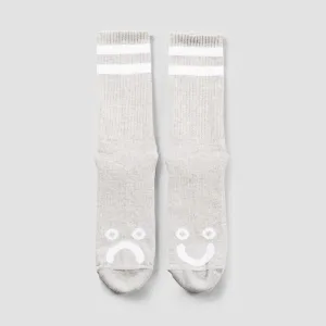 Polar Happy Sad Socks Heather Grey - Unisex