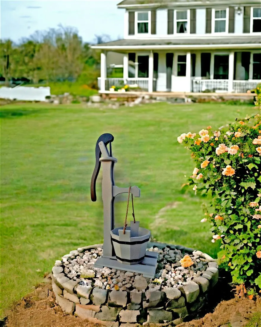 Poly Well Pump with Planter