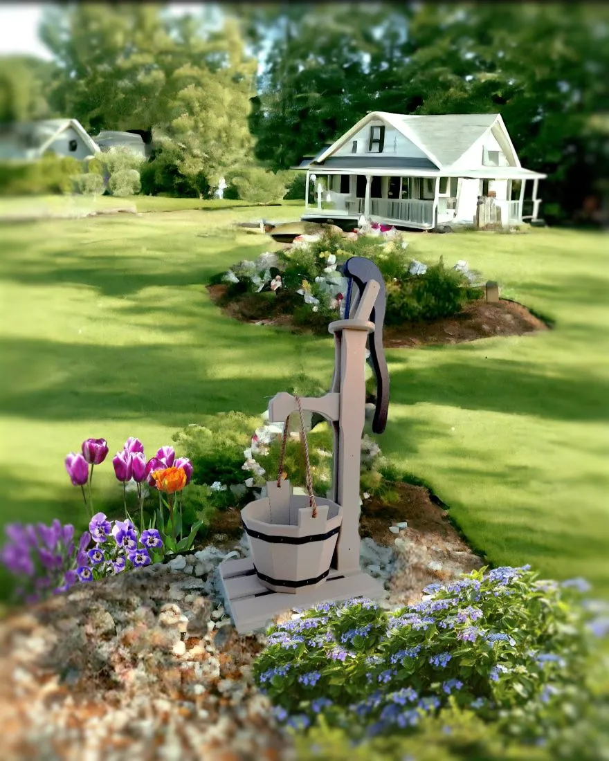 Poly Well Pump with Planter