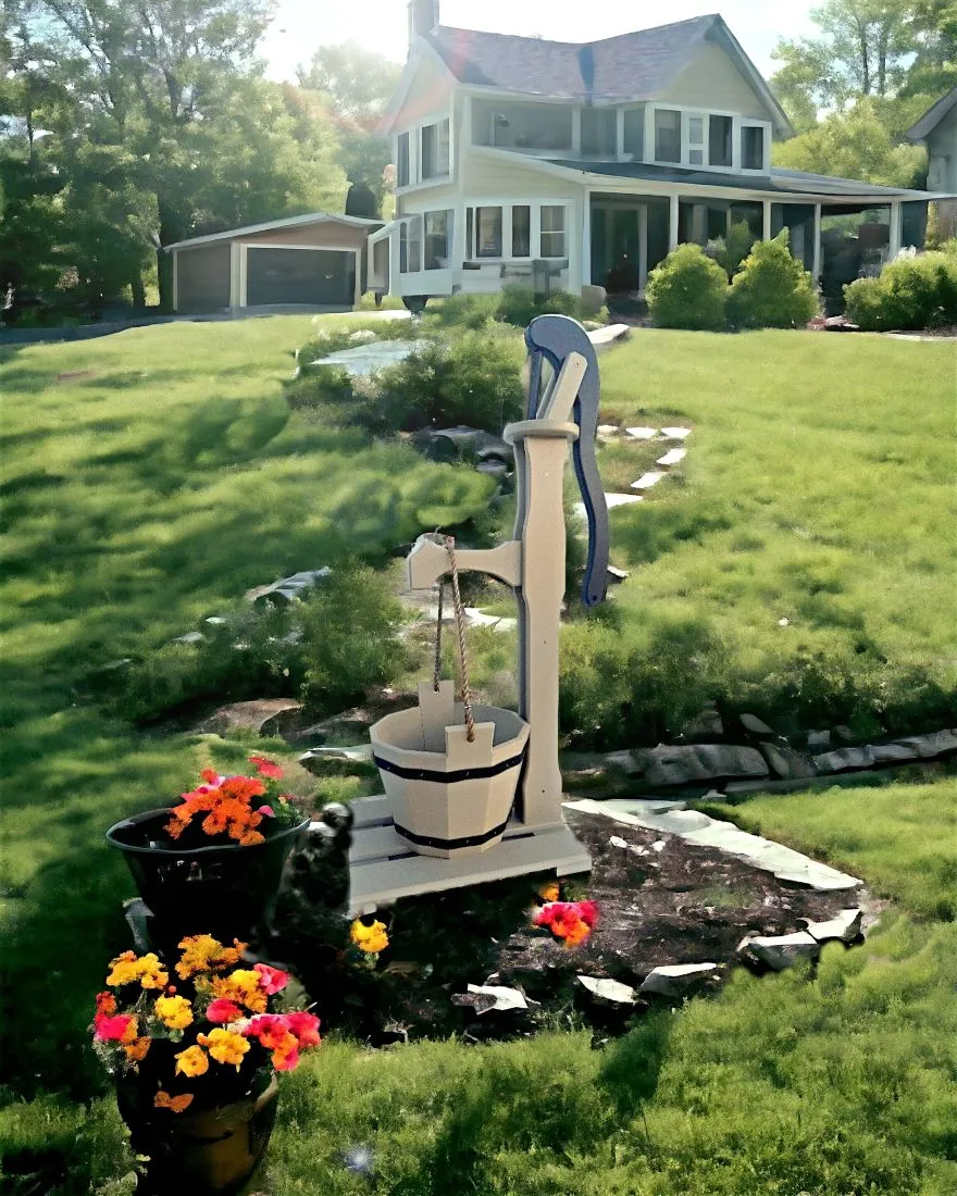 Poly Well Pump with Planter