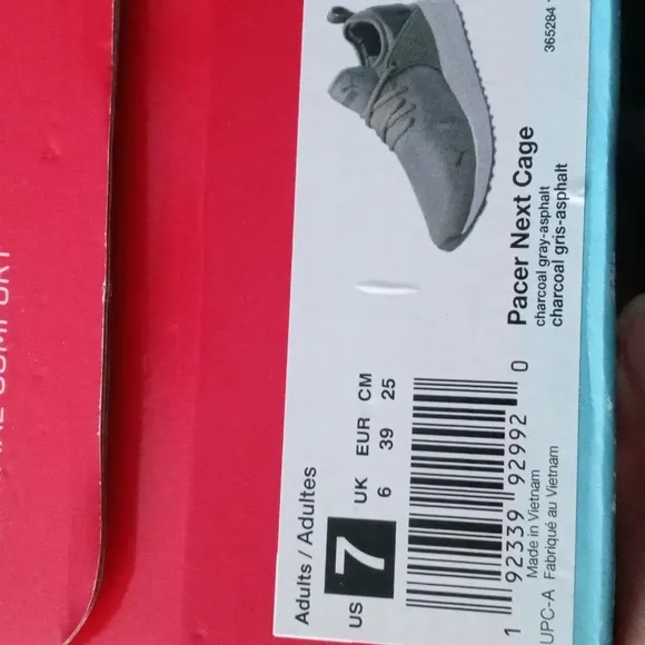 Puma Pacers Next Cage Core shoes Men's Soft Foam sneakers size 7  New gray