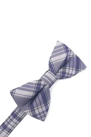Purple Madison Plaid Kids Bow Tie