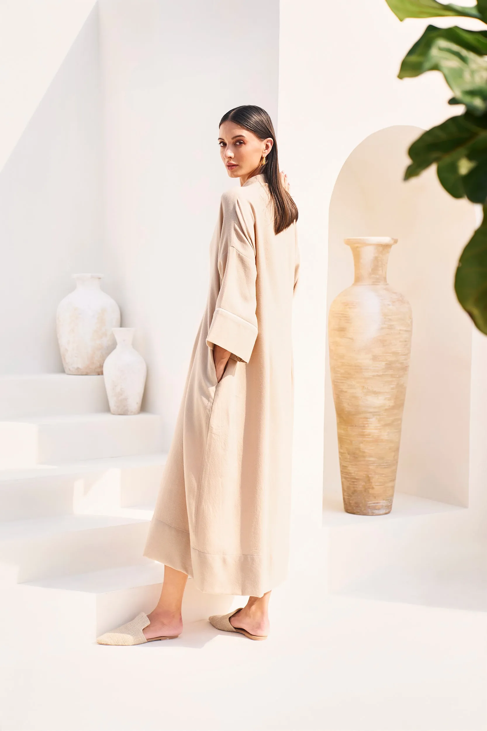 Qatar Woollen Kaftan (Natural)