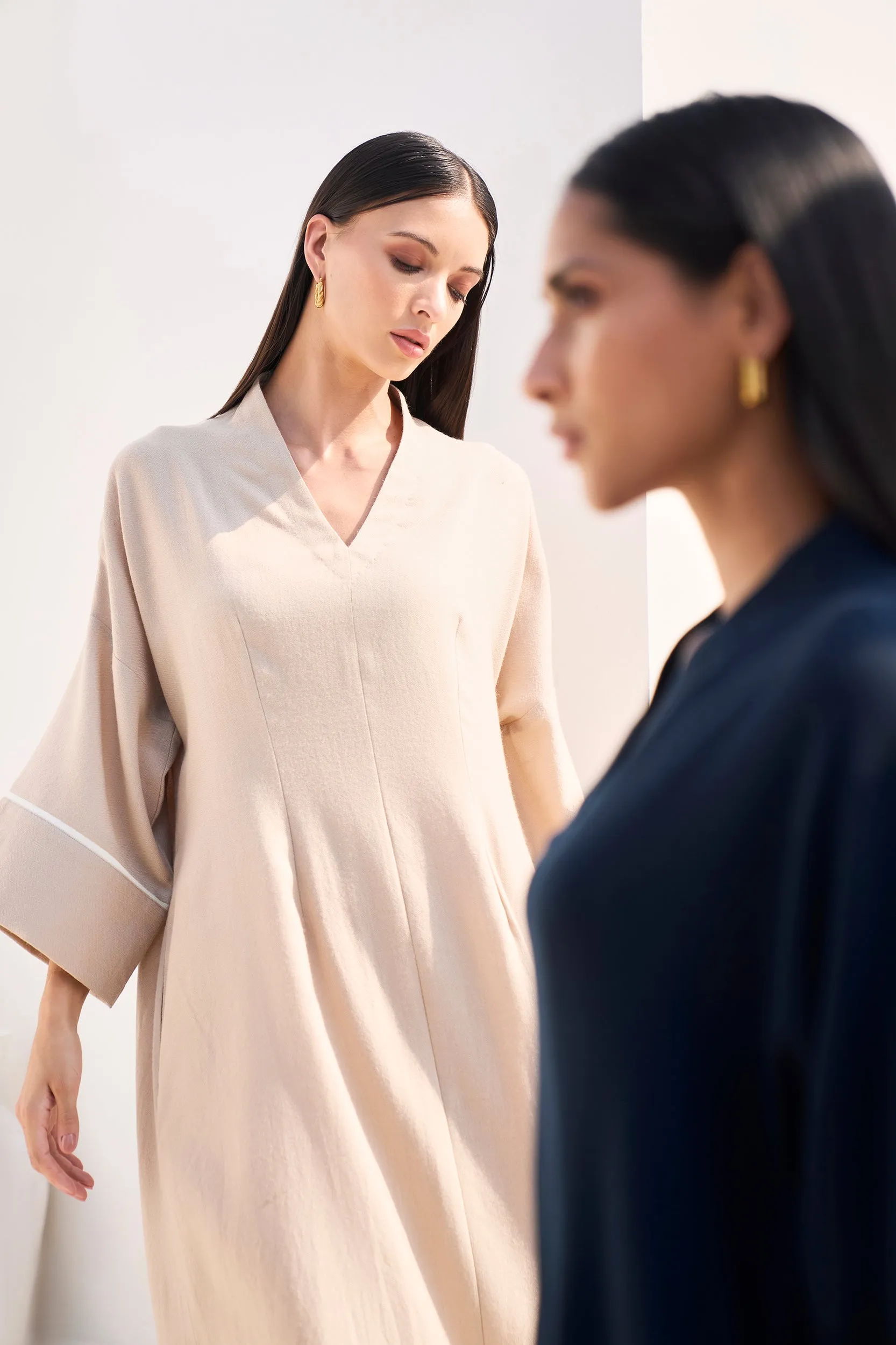 Qatar Woollen Kaftan (Natural)