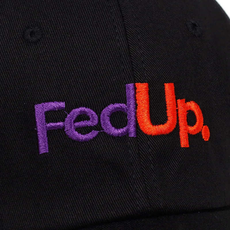 "FED UP" Casquette baseball Streetwear Noir - URB1™