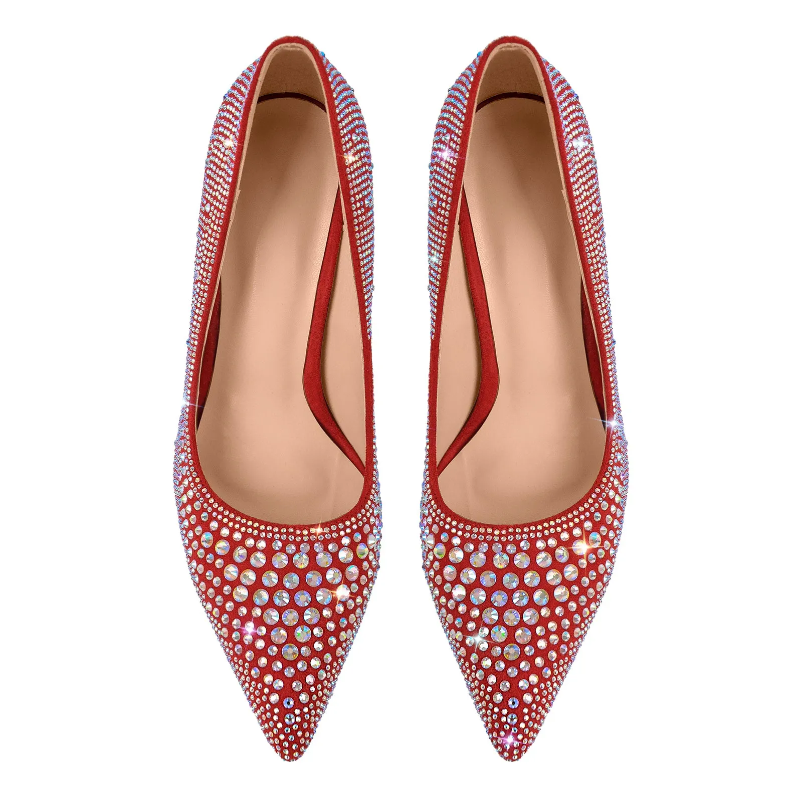 Rhinestone Pointed Toe Stiletto Pumps