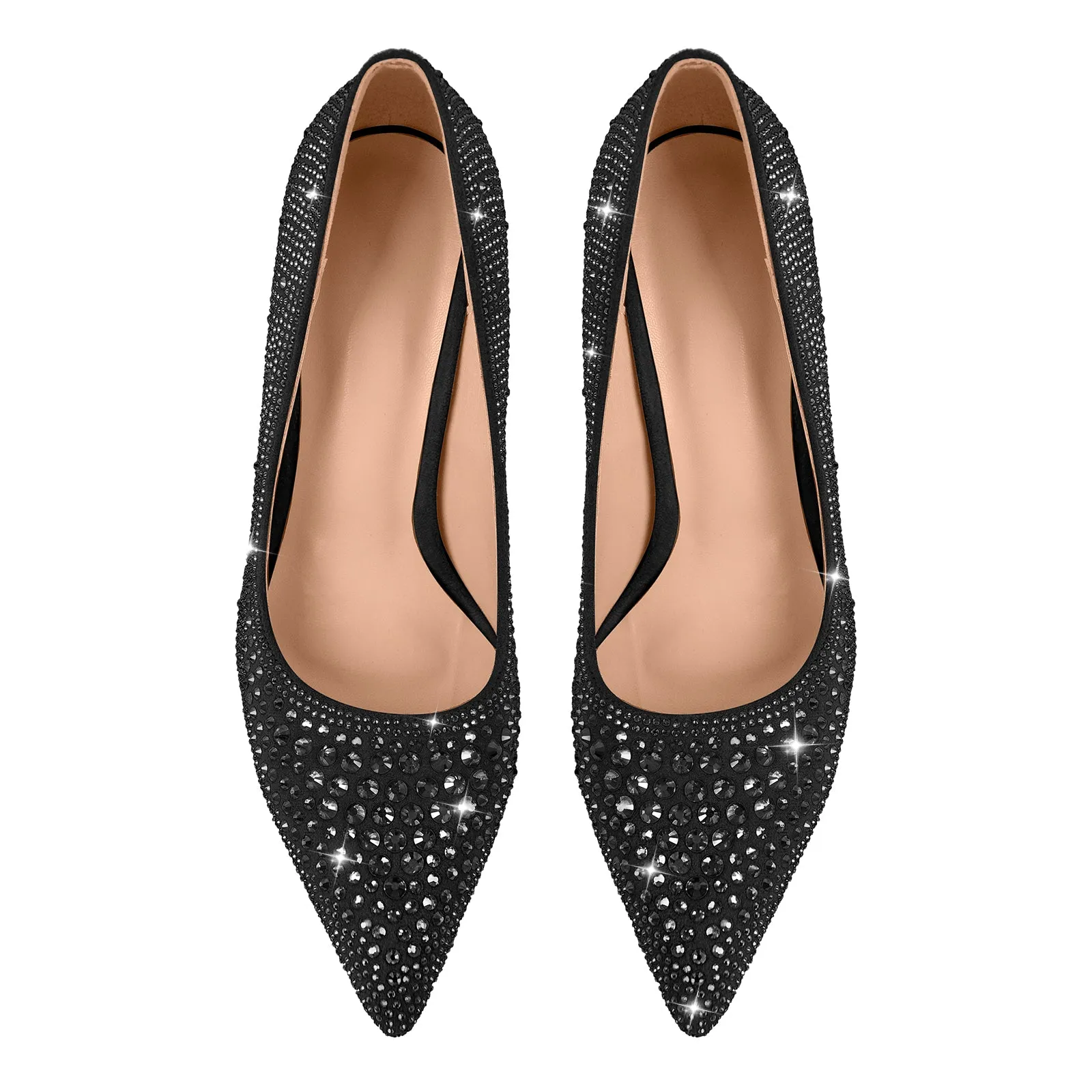 Rhinestone Pointed Toe Stiletto Pumps