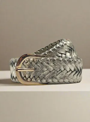 RIO WOVEN BELT-GOLD