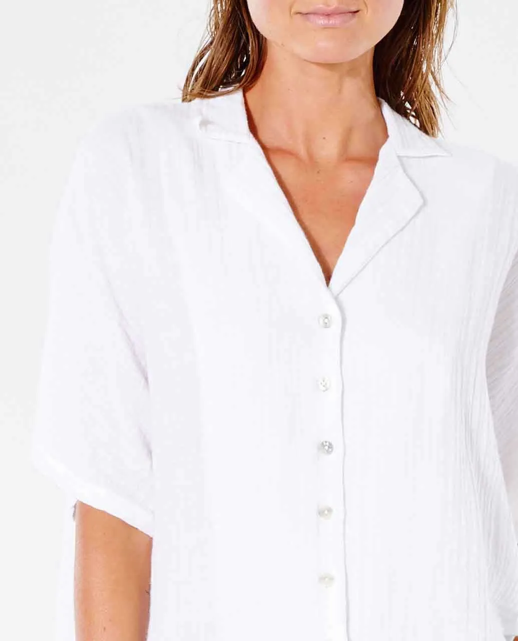 RIP CURL PREMIUM SURF S/S SHIRT - WHITE