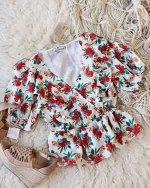 Ruffle Wrap Top