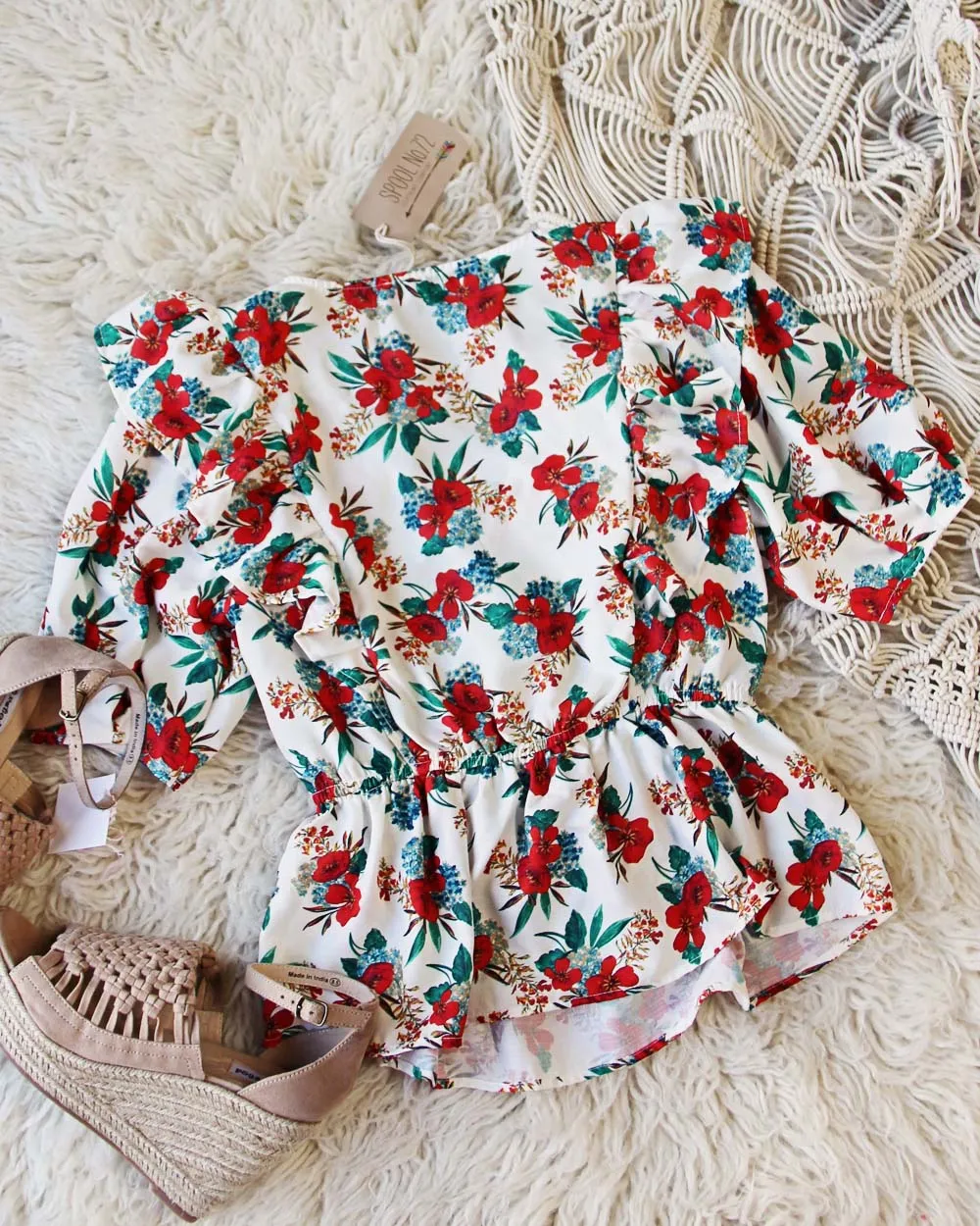 Ruffle Wrap Top