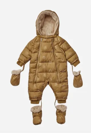 Rylee and Cru Smiley Snowsuit in Chartreuse Brown : Size 6/12M to 18/24M
