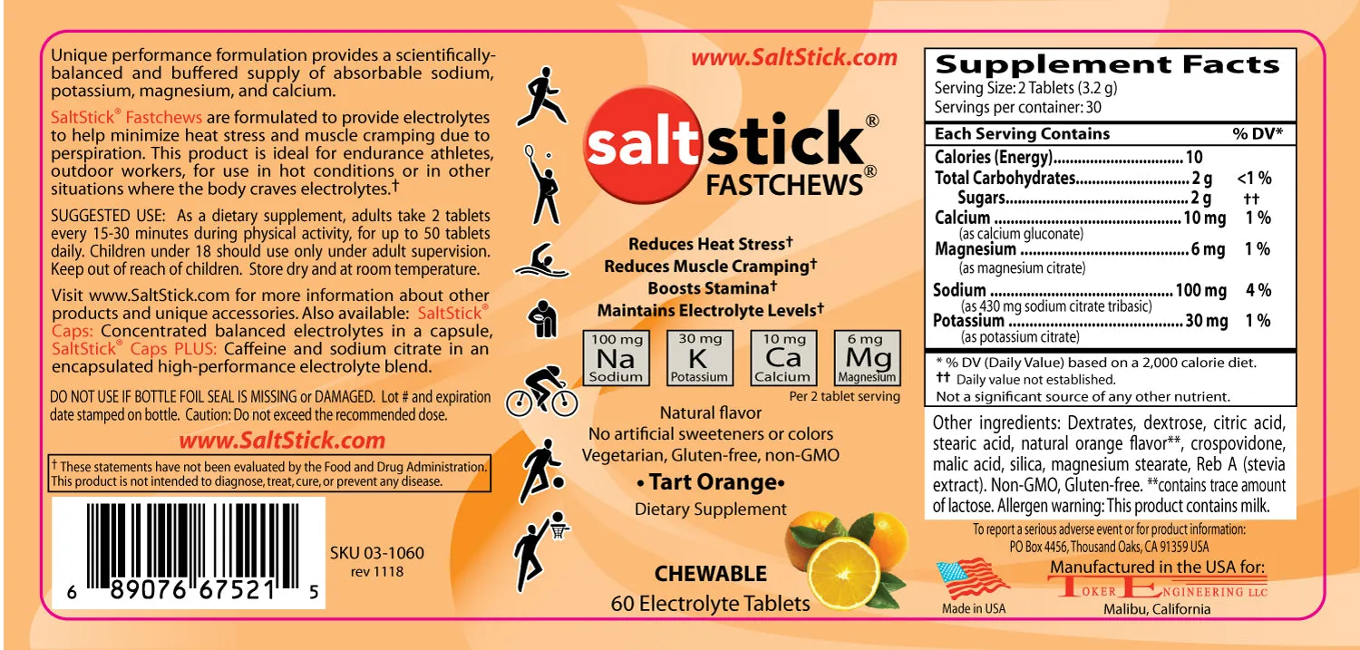 SALTSTICK FASTCHEWS BOTTLE OF 60 CHEWS