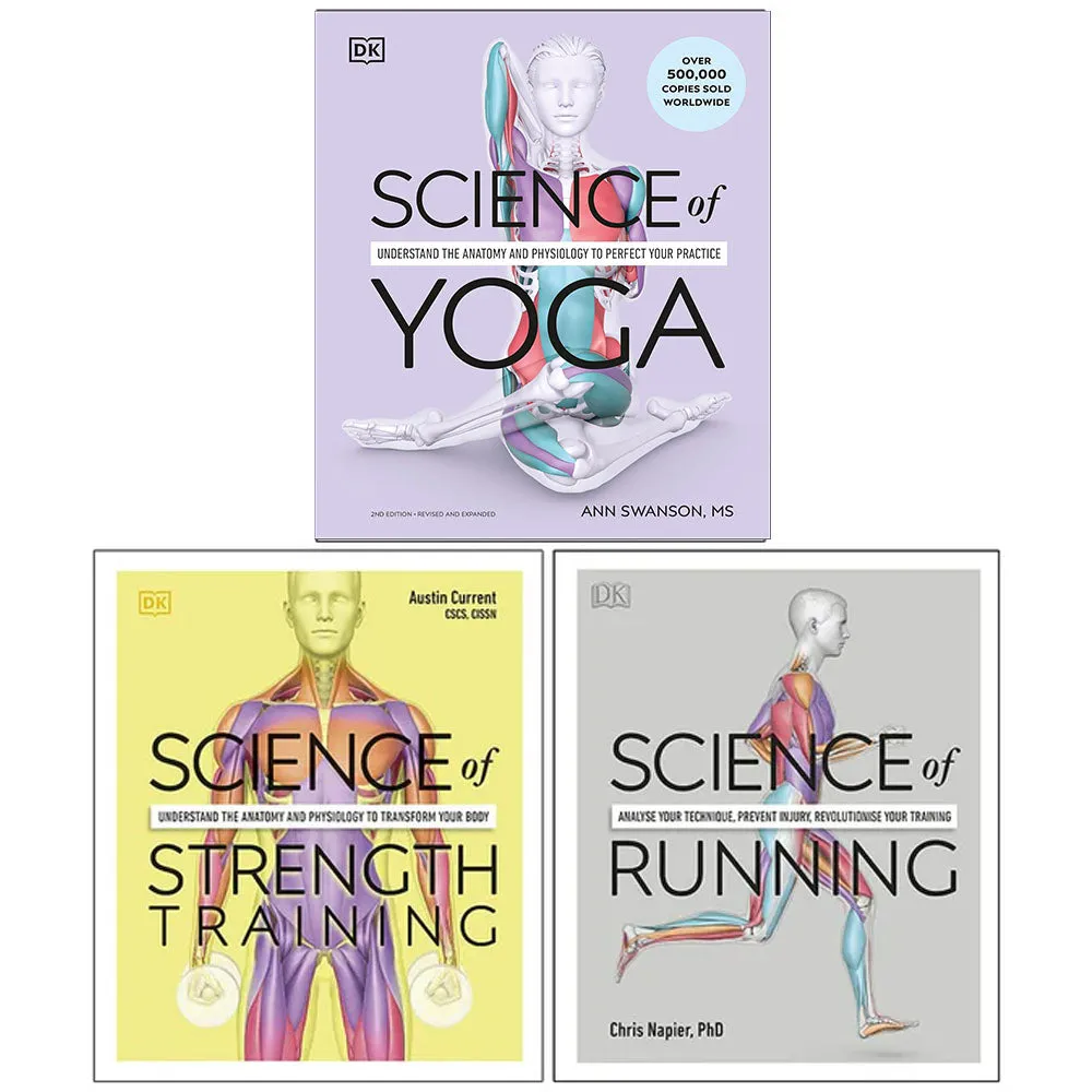 Science of Yoga, Science of Strength Training, Science of Running 3 Books Collection Set