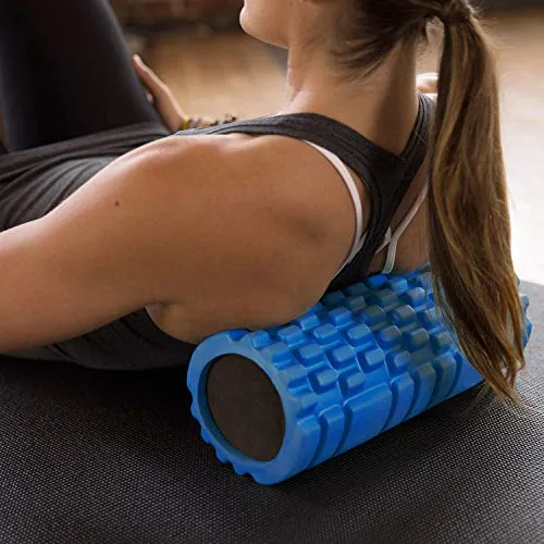 Seagull Flight of Fashion Foam Rollers for Deep Tissue Massage, Exercise, Fitness, Back Pain, and Physiotherapy- 33cm x 15cm- Blue