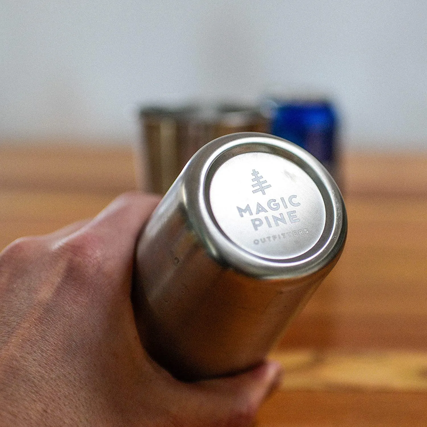 Set of 4 Stainless Steel Cups with Camping Theme - Camping Gift for Men or Women, Decor for Your RV or Camper - 16Oz Capacity - Glasses Safe for Kids