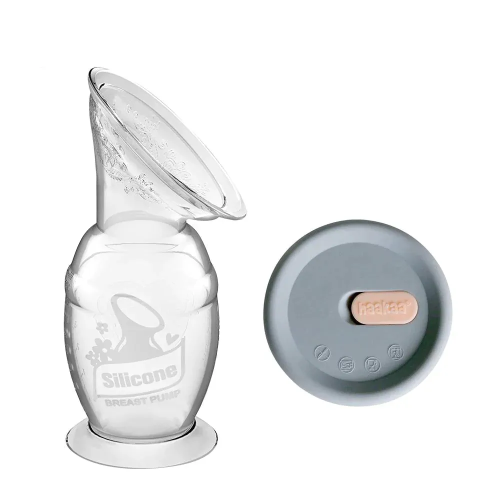 Silicone Breast Pump with Suction Base & Silicone Cap Gift Box (Generation 2 150ml)