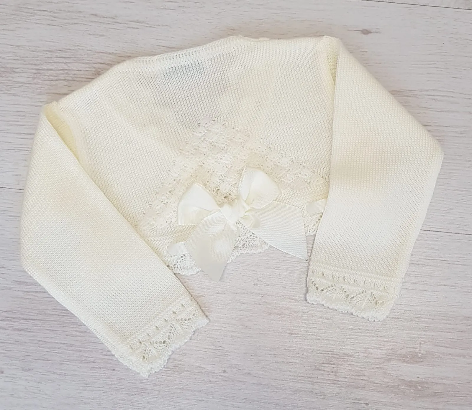 Spanish cream ribbon bolero