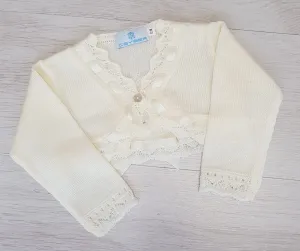 Spanish cream ribbon bolero