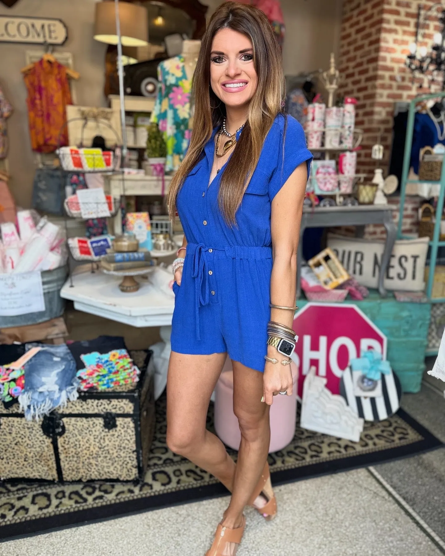 The KK Romper-Blue