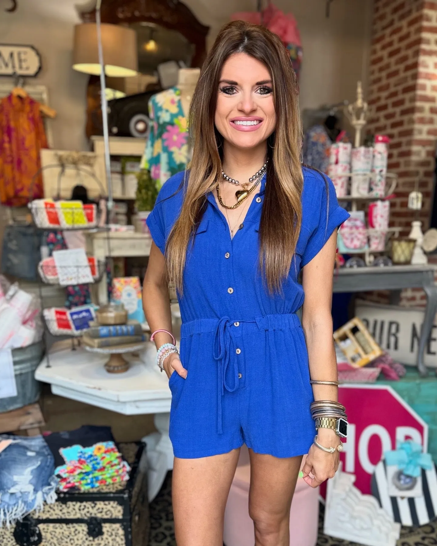 The KK Romper-Blue