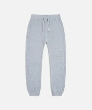 The Northridge Knitted Trackie - Light Blue