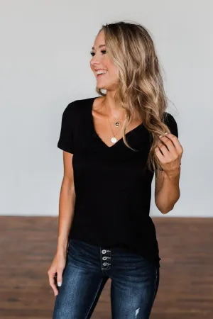 This Is Me Notch Pocket Top- Black