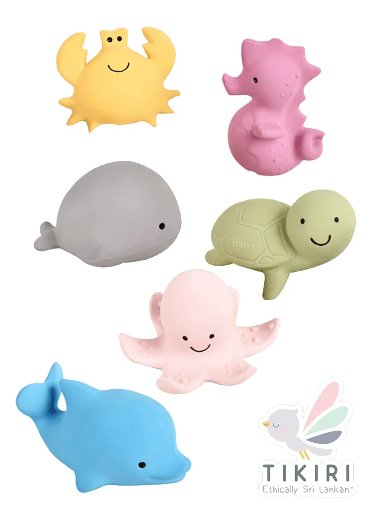 Tikiri Ocean Buddies Natural Rubber Toys