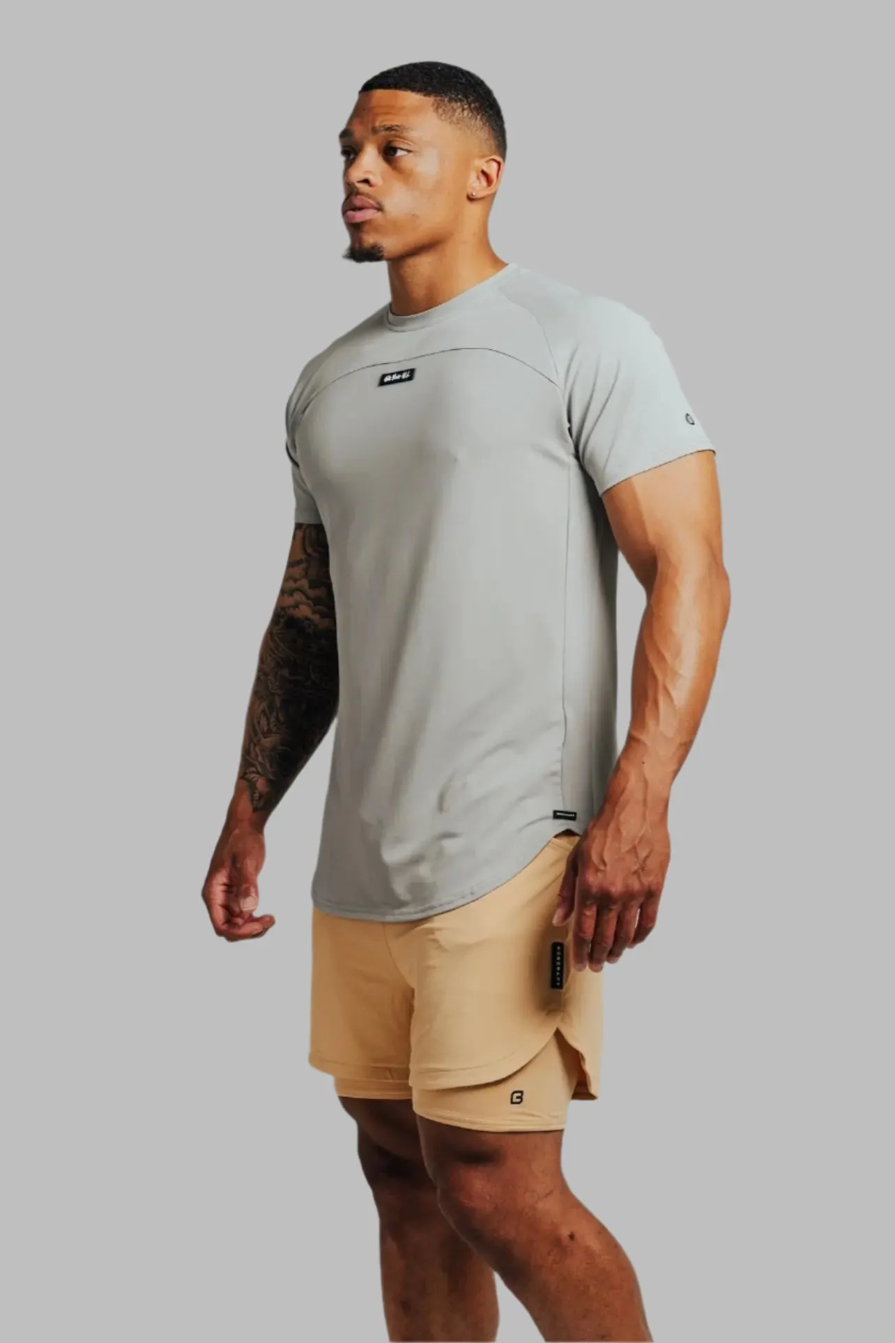 Total War Ai1 “Give Your All” Short Sleeve - Ghost Grey