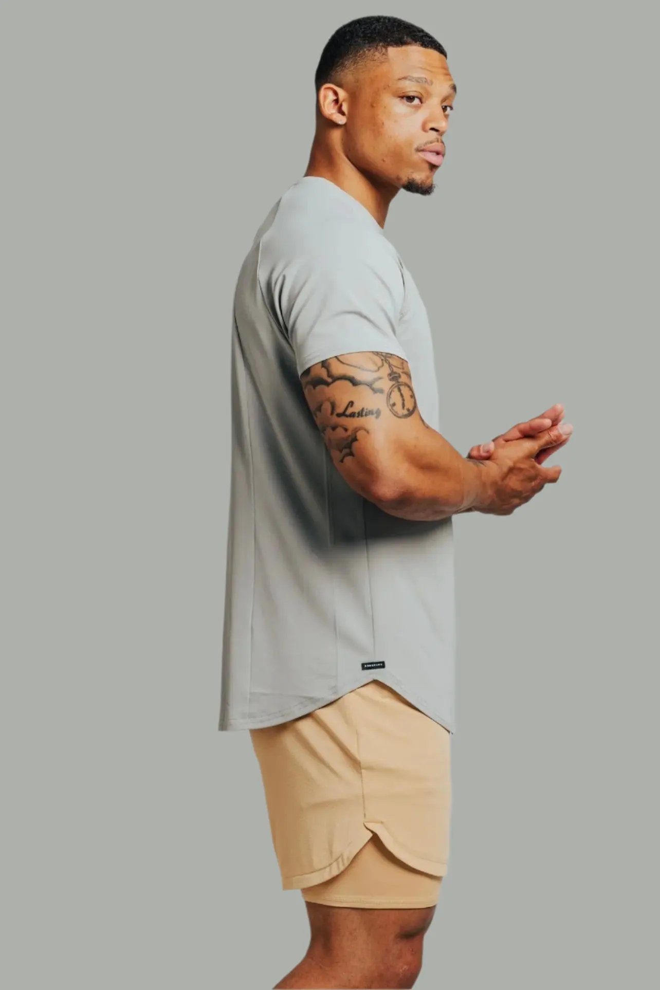 Total War Ai1 “Give Your All” Short Sleeve - Ghost Grey