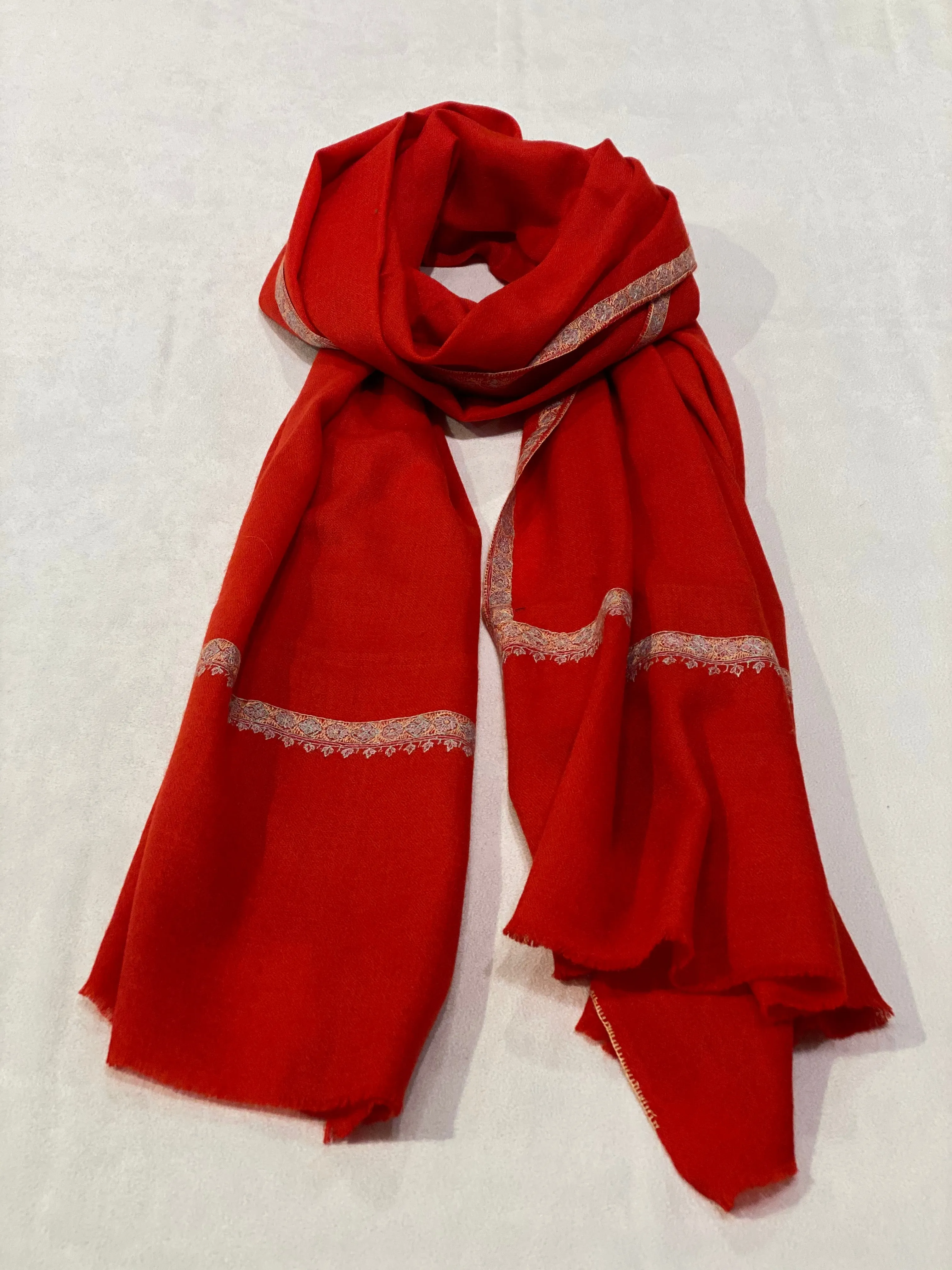 TRIM WOVEN CASHMERE SCARF
