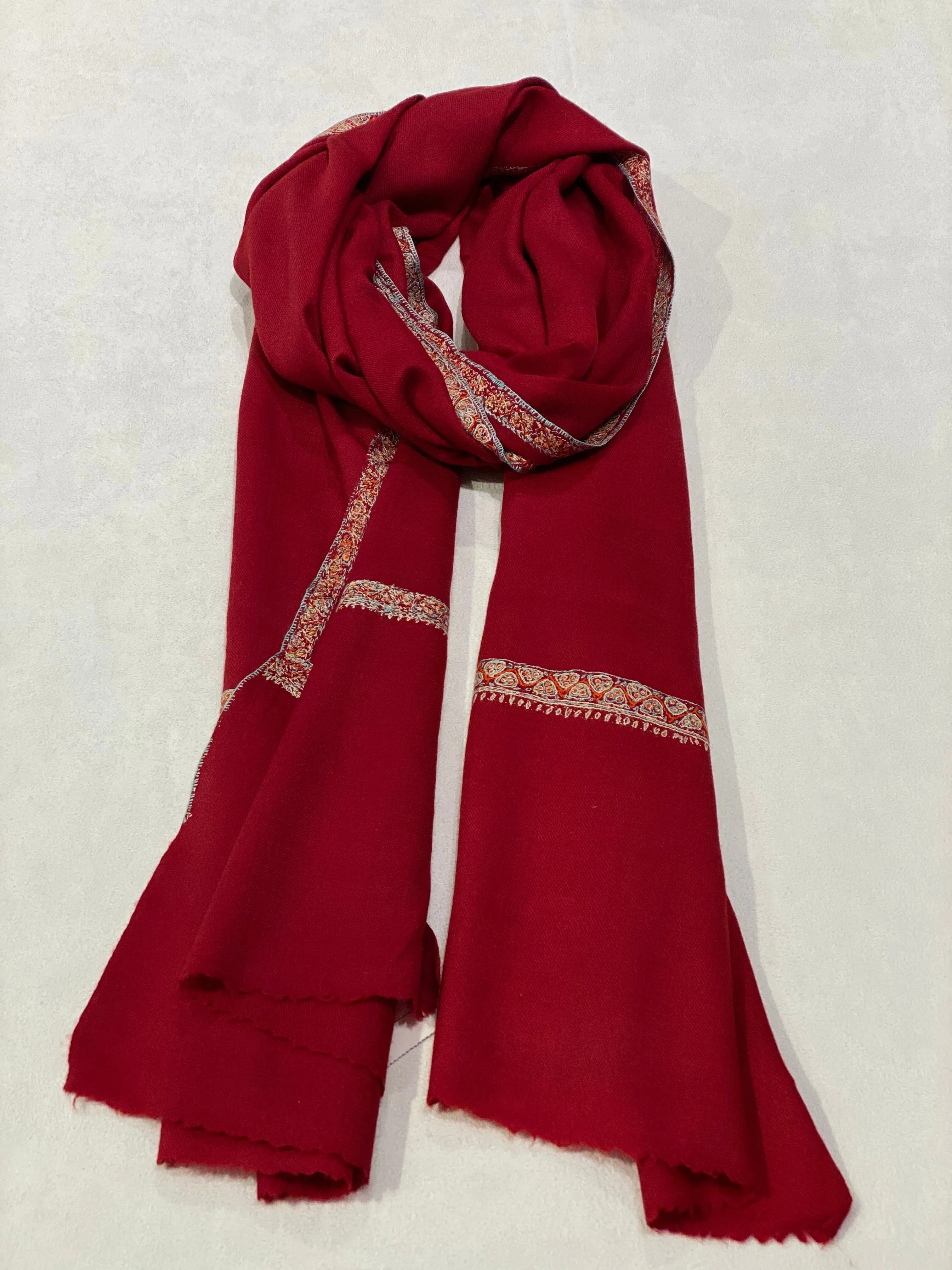 TRIM WOVEN CASHMERE SCARF