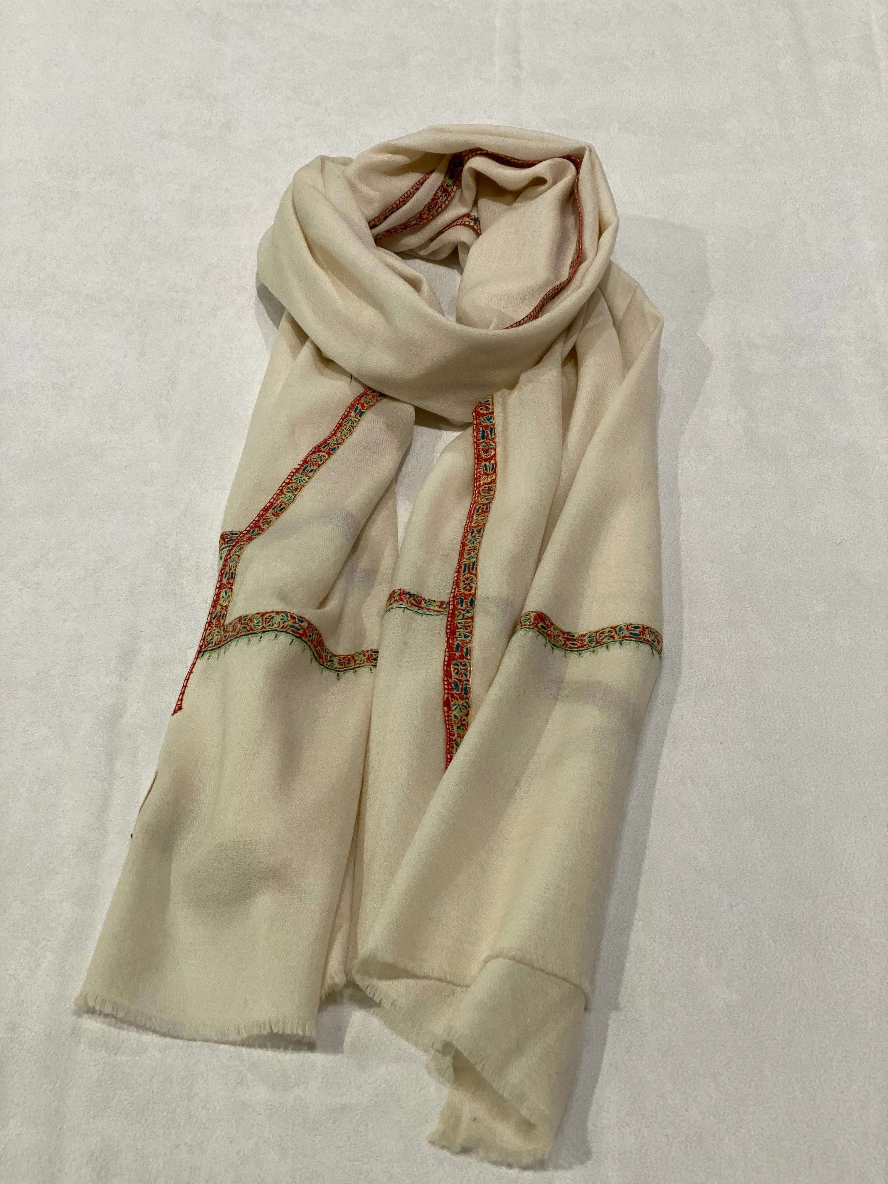 TRIM WOVEN CASHMERE SCARF