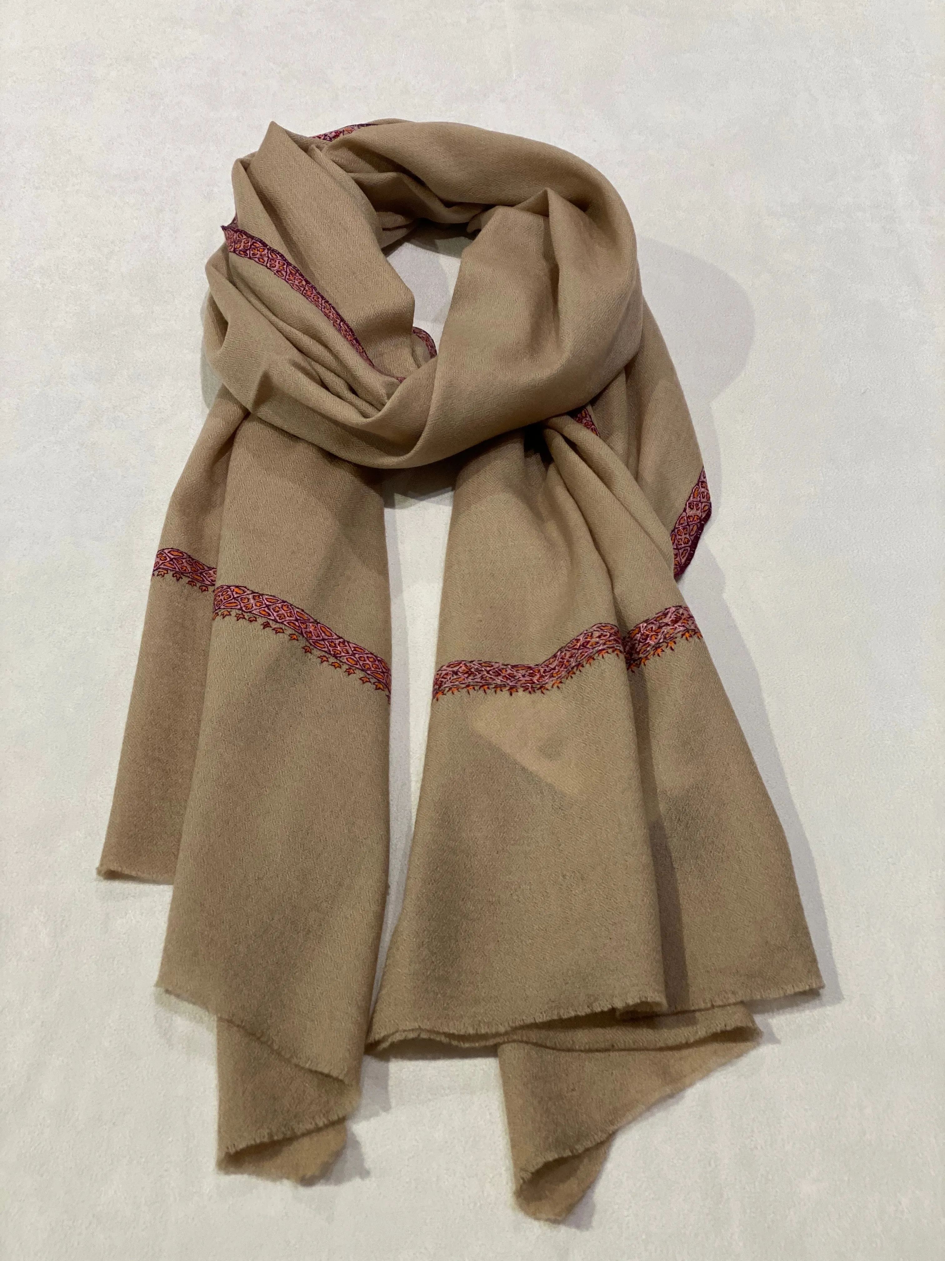 TRIM WOVEN CASHMERE SCARF