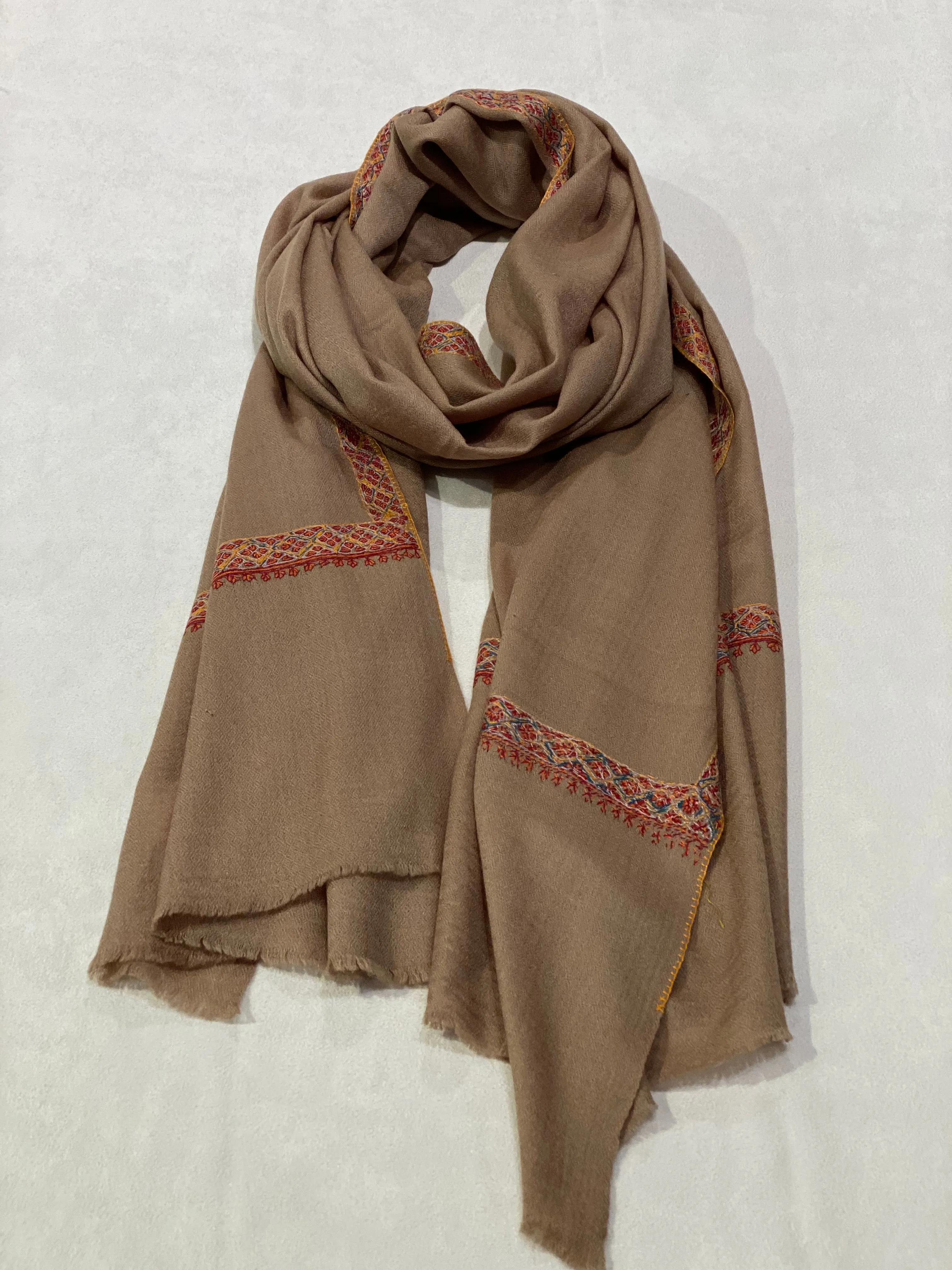 TRIM WOVEN CASHMERE SCARF