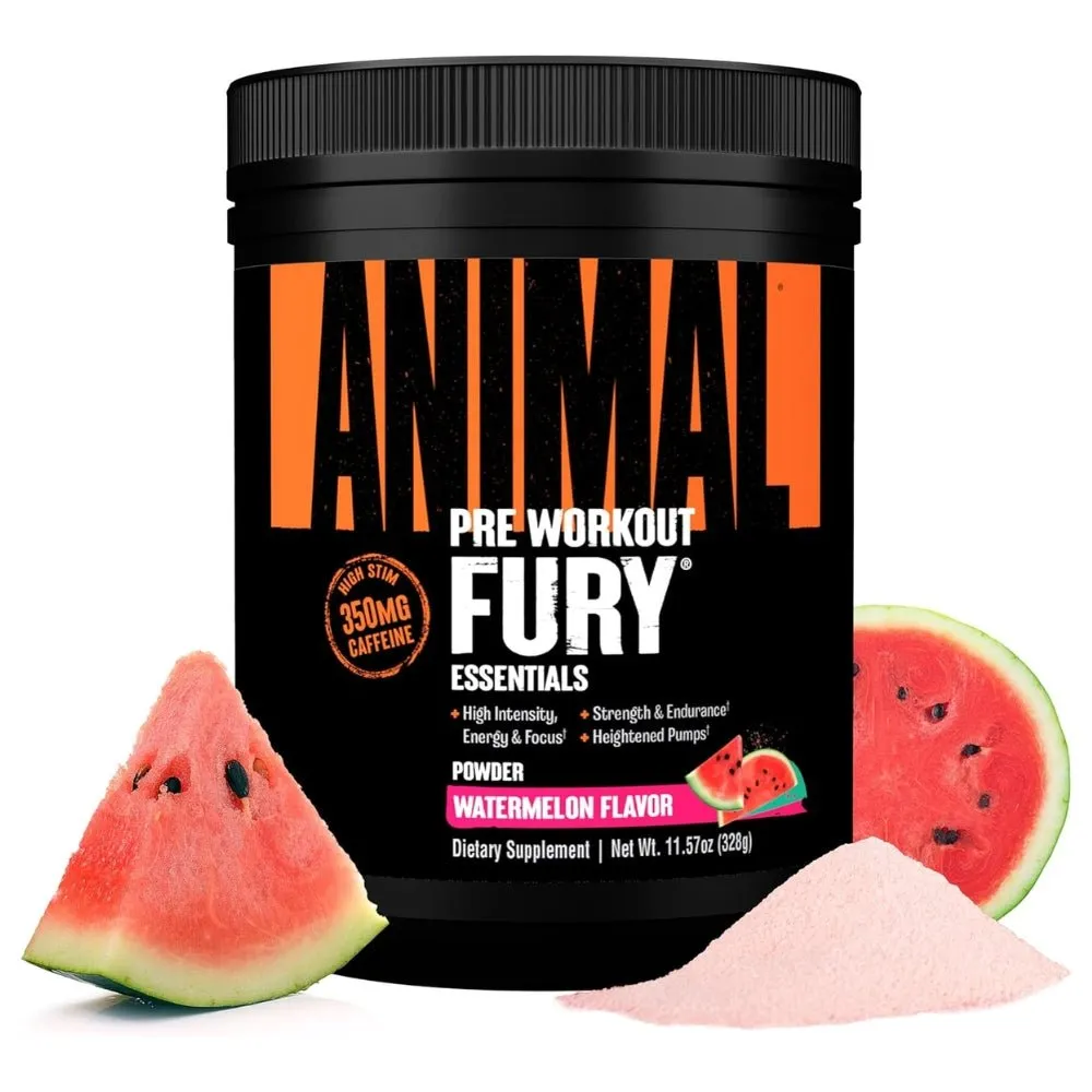 Universal Animal Fury Pre-Workout 20srv (350mg Caffeine, BCAAs, Citrulline, Beta Alanine)