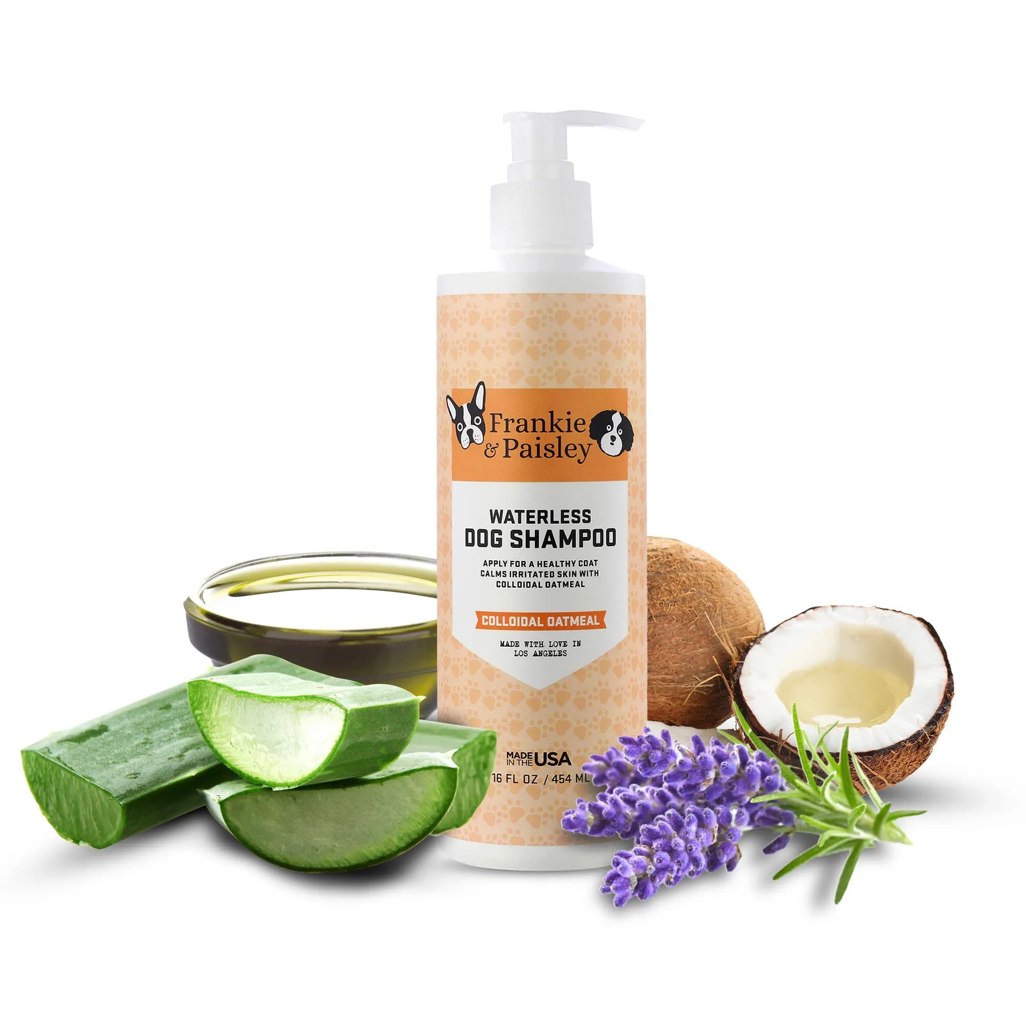 Waterless Dog Shampoo - Colloidal Oatmeal - 16oz