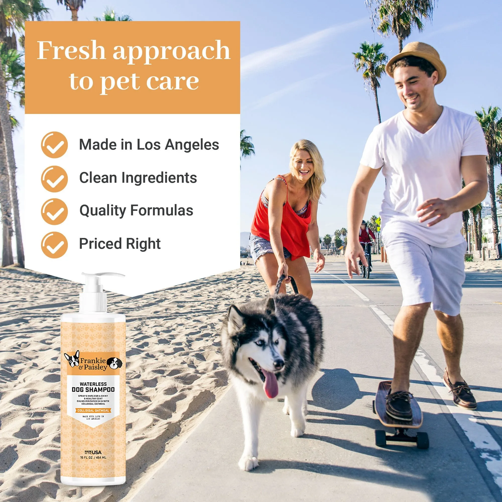 Waterless Dog Shampoo - Colloidal Oatmeal - 16oz