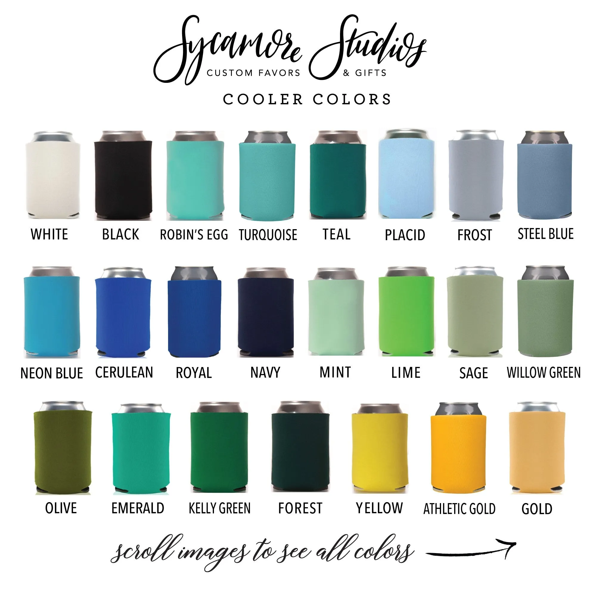 Wedding Can Cooler #237R - Custom Pet Illustration