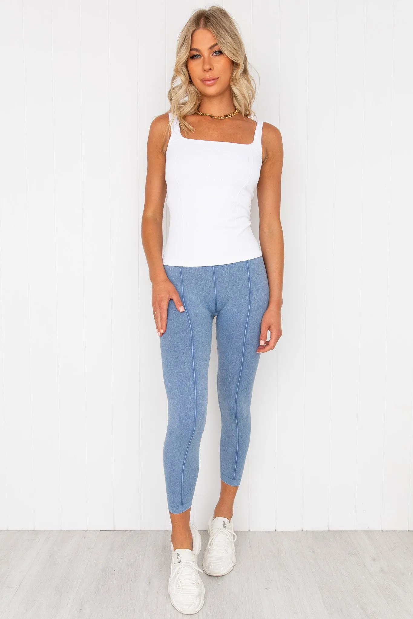 White Luxe Seamless Singlet
