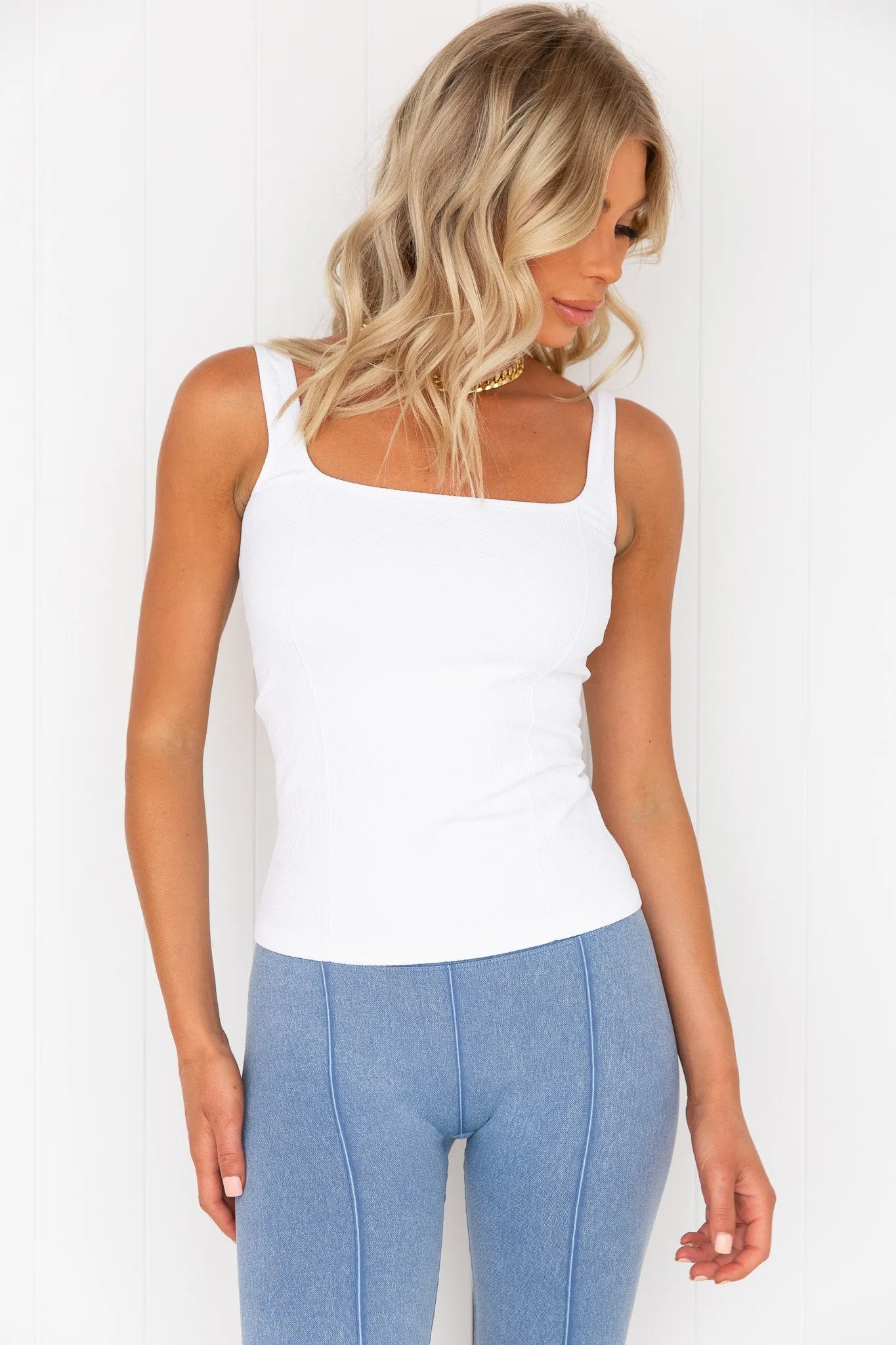 White Luxe Seamless Singlet