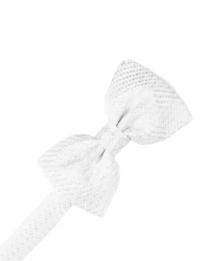 White Venetian Kids Bow Tie