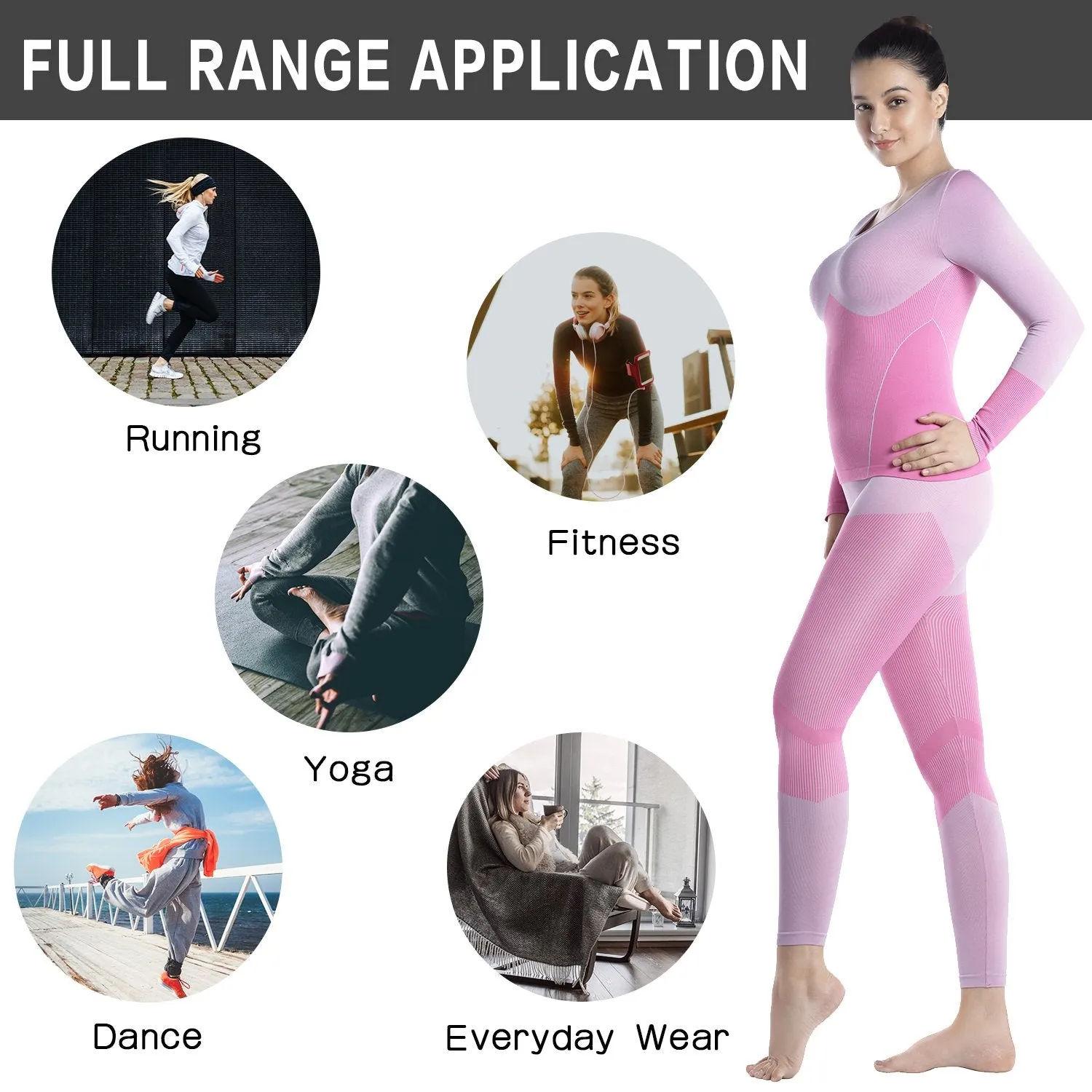 Women's High Waist Yoga Pants Seamless Ombre Workout Gym Running Leggings Naked Feeling