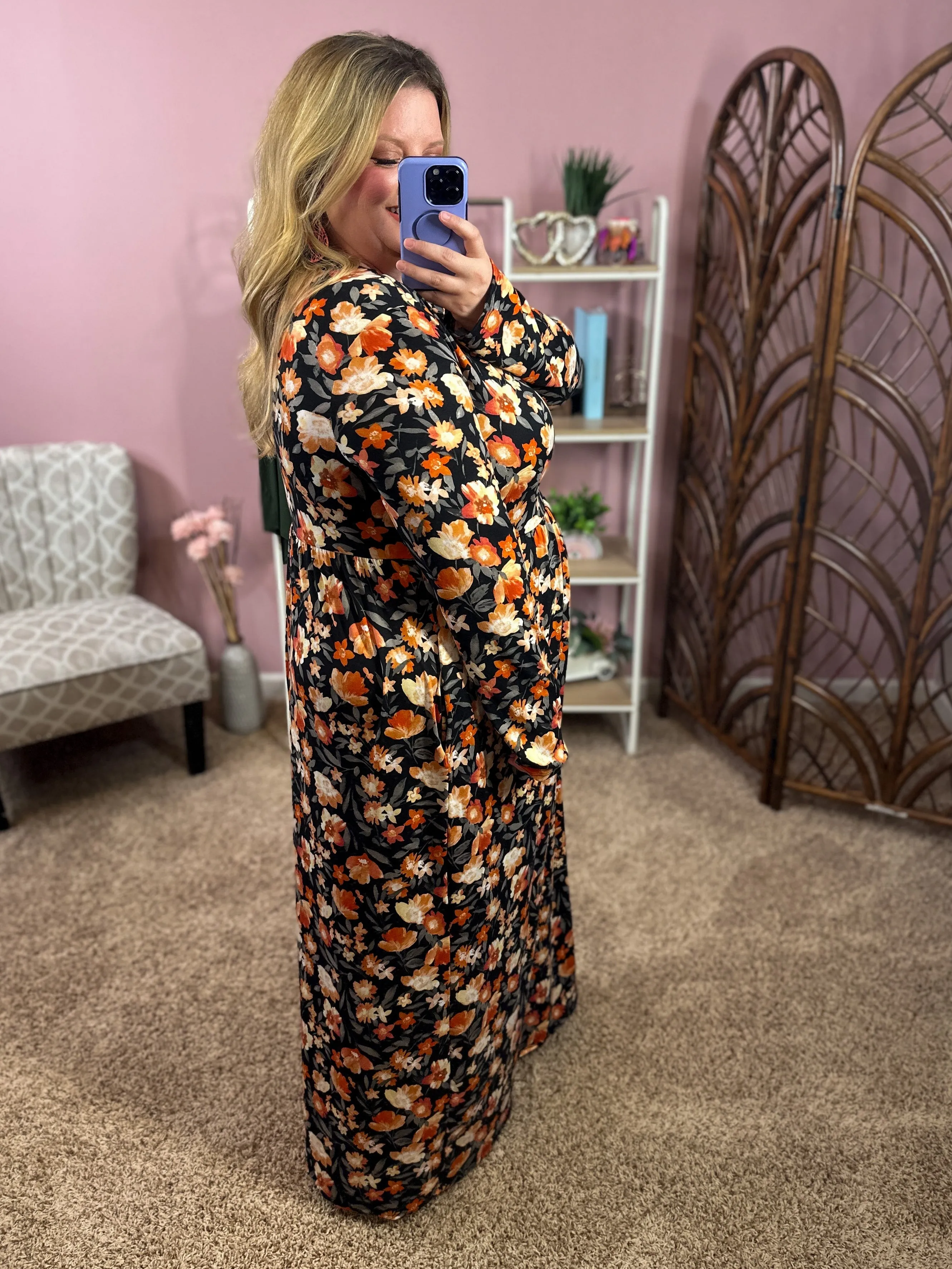Worthy of More Maxi Dress w/Pockets - Black