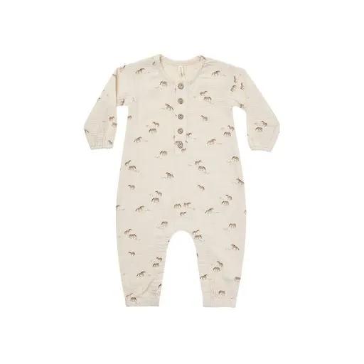 Woven Jumpsuit - Horse Print